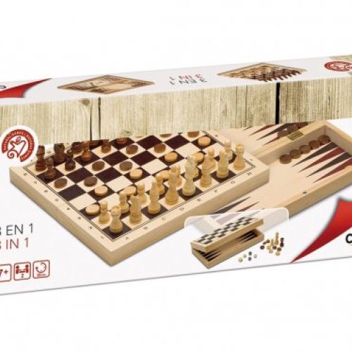 3 en1, ajedrez, damas, backgammon